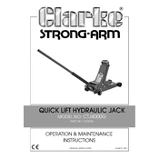 Clarke 7623206 CTJ4000G Quick Lift Hydraulic Jack manual cover