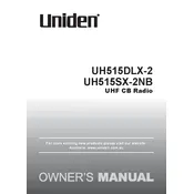 Uniden UH515DLX-2 Radio manual cover