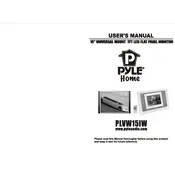 Pyle PLVW15IW Monitor manual cover