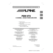 Alpine PDR-V75 manual cover