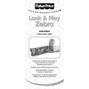 Fisher Price Mattel Learning Patterns Look and Play Zebra B0327 Toy manual cover