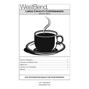 West Bend L5613F 13500 Coffee Maker manual cover