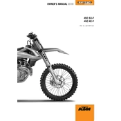 KTM SX‑F 450 2018 Motorcycle manual cover