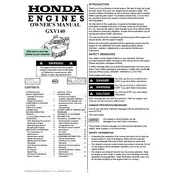 Honda GXV140 2003 Engine manual cover