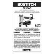 Bostitch SF150C Nailer manual cover