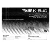 Yamaha K-540 Cassette Deck manual cover