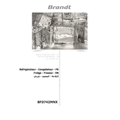 Brandt BFD742MNX Refrigerator manual cover