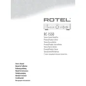 Rotel RC-1550 Amplifier manual cover