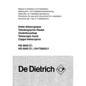 De Dietrich DHT396XU1 Hood manual cover