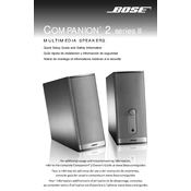 Bose Companion 2 Series II Multimedia Speaker manual cover