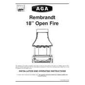 AGA Rembrandt 18 inch Open Fire Fireplace manual cover