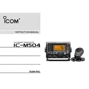 Icom IC-M504 Transceiver manual cover