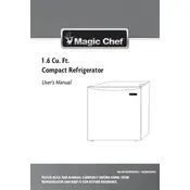 Magic Chef MCBR160W2 Refrigerator manual cover