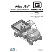 Gravely Atlas JSV 996202 2015 Utility Vehicle manual cover