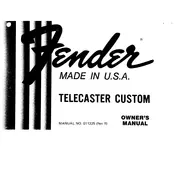 Fender Telecaster Custom Guitar manual cover