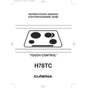 Cuisina H78TC Hob manual cover