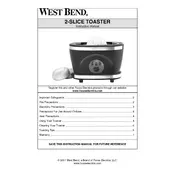 West Bend L5559C 78012 Toaster manual cover