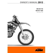 KTM SX‑F 450 EU 2012 Motorcycle manual cover