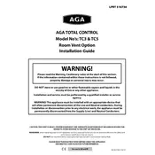 AGA Total Control TC3 Room Vent Option Cooker manual cover