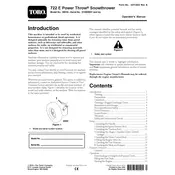 Toro Power Throw 722E 38818 Snow Thrower manual cover