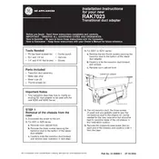 GE RAK7023 Duct Adapter manual cover