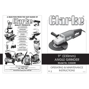 Clarke 6470095 CAG230 9 Inches Angle Grinder manual cover