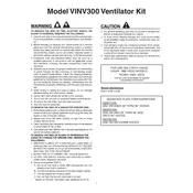 Viking VINV300 Ventilator manual cover