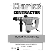 Clarke 6479610 CRD1100 Rotary Hammer Drill manual cover