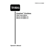 Toro Carefree Cordless 21040 Mower manual cover