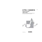 Casio CTK1300ES Keyboard manual cover