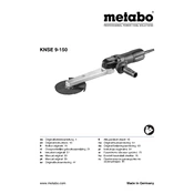 Metabo KNSE 9-150 Steel Machine manual cover