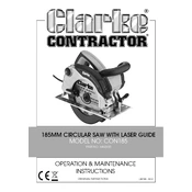 Clarke 6462500 CON185 185mm Circular Saw Laser Guide manual cover