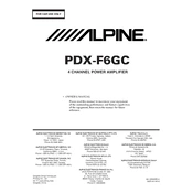 Alpine PDX-F6GC manual cover