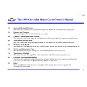 Chevrolet Monte Carlo 1999 manual cover