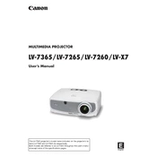 Canon LV-7260 manual cover