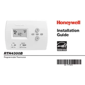 Honeywell RTH4300B Thermostat manual cover