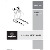 Horizon Fitness T83 2008 Treadmill manual cover