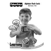 Fisher Price Mattel Learning Sensations Alphabet Flash Cards 77823 Toy manual cover