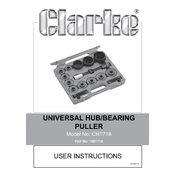 Clarke 1801718 CHT718 Universal Hub Bearing Puller manual cover