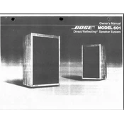 Bose 601 Direct Reflecting Speaker System manual cover