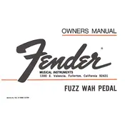 Fender Fuzz Wah Pedal 1972 Effects Pedal manual cover