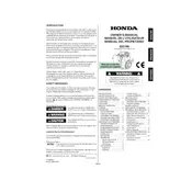 Honda GX100 Rammer Type 2007 Engine manual cover