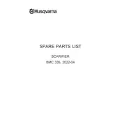 Husqvarna BMC 335 Scarifier manual cover