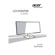 Acer CZ0 CZ340CKB Monitor manual cover