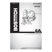 Bostitch BTE340K Jigsaw manual cover