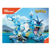 Mega Bloks Mattel Pokemon Gyarados DYF14 Construction Set manual cover