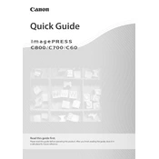 Canon imagePRESS C60 manual cover