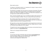 De Dietrich DTI1089VC Hob manual cover