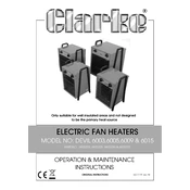 Clarke 6925225 Devil 6005 Electric Fan Heater manual cover