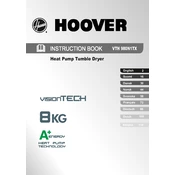 Hoover VTH 980NA1TX-S manual cover